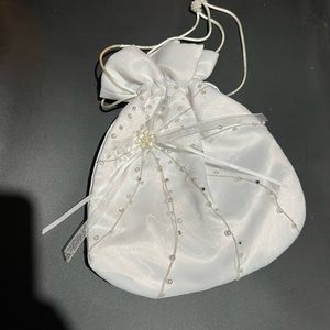 Wedding Bag, Wedding Satin GIft Bag Money Bag Bridal Showers Pouch Bag, Handbag